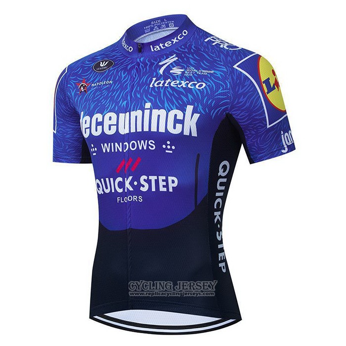 2021 Cycling Jersey Deceuninck Quick Step Blue Purple Short Sleeve And Bib Short